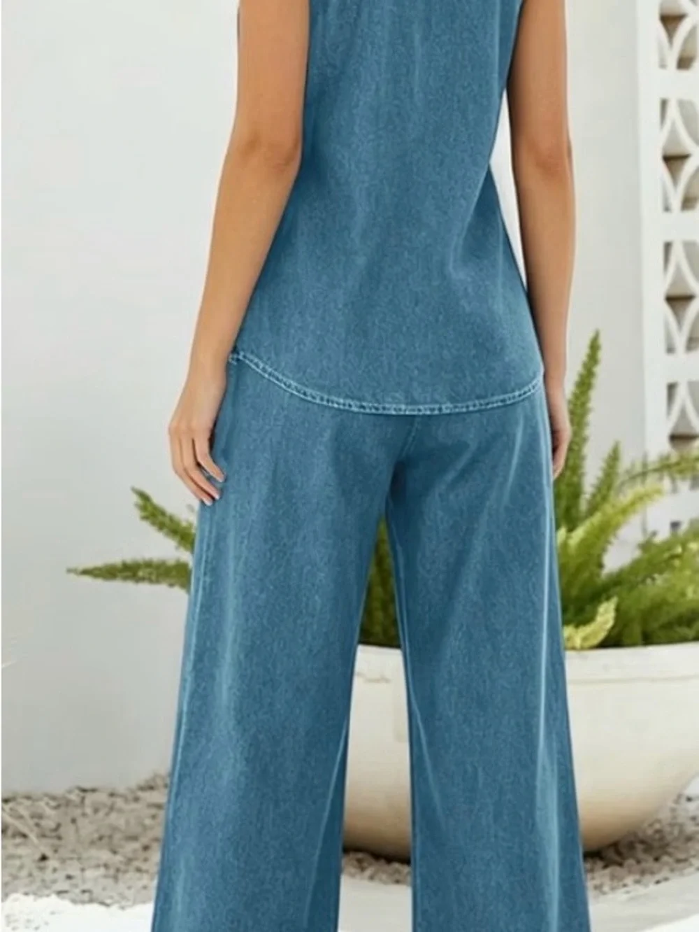 Light Blue Wide Leg Jeans for Women